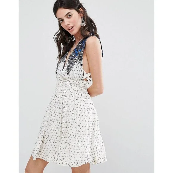 Free People Walking Dreams Skater Dress Medium - Picture 2 of 9